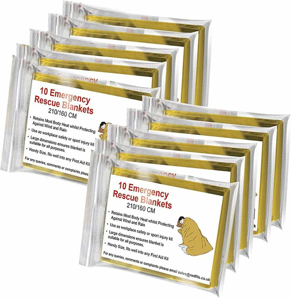 Bramble 10 Mantas Térmicas de Supervivencia de Emergencia