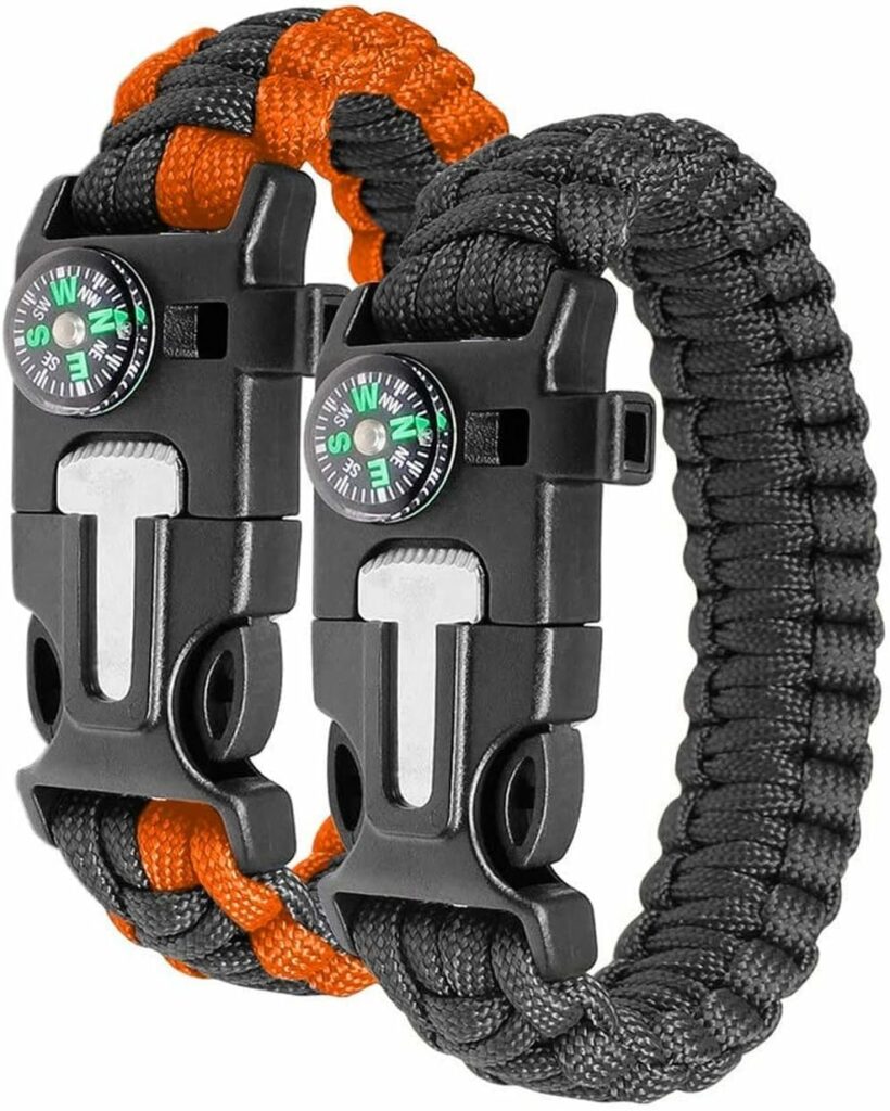 Ember Rock - Pulsera de supervivencia con cuerda de paracaídas