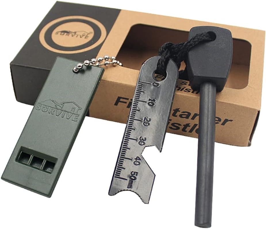 Pedernal Supervivencia Magnesio Mechero Kit 7 En 1